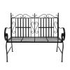 Iron Double Sofa Chair Black YF
