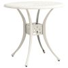 Garden Table White 30.7"x30.7"x28.3" Cast Aluminum