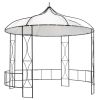 Gazebo 118.1"x114.2" White Round