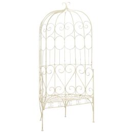 Garden Bench 37.4" Iron Antique White