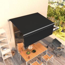 Manual Retractable Awning with Blind 118.1"x98.4" Anthracite
