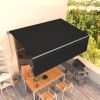 Manual Retractable Awning with Blind 157.5"x118.1" Anthracite