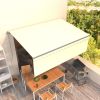 Manual Retractable Awning with Blind 157.5"x118.1" Cream
