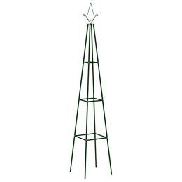 Garden Climbing Plant Racks 2 pcs Dark Green 13.8"x13.8"x76.8" Iron