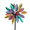 Colorful Dahlia Wind Spinner