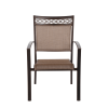[PICK UP ONLY]Outdoor 5 Piece Dining Set Patio Furniture w/ 4pcs Sling Chair & 1pc Tempered Glass Tabletop