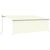 Manual Retractable Awning with Blind 157.5"x118.1" Cream