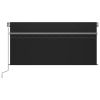 Manual Retractable Awning with Blind&LED 118.1"x98.4" Anthracite