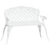 Patio Bench 42.5" Cast Aluminum White