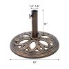 Outdoor Garden Pool Heavy Duty Round Umbrella Base Stand 23-lbs 17 3/4 Inch