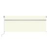 Manual Retractable Awning with Blind&LED 157.5"x118.1" Cream
