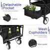 Heavy Duty Folding Portable Hand Cart with Removable Canopy with 8'' Wheels