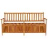 Storage Bench 66.9" Solid Wood Acacia