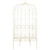 Garden Bench 37.4" Iron Antique White