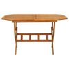Folding Patio Table 53.1"x33.5"x29.5" Solid Acacia Wood