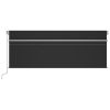 Manual Retractable Awning with Blind 157.5"x118.1" Anthracite
