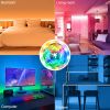 Plastic 150-LED SMD3528 24W RGB IR44 Light Strip Set with IR Remote Controller (White Lamp Plate)