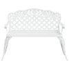 Patio Bench 42.5" Cast Aluminum White