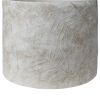 7 Inch Cement Cachepot; Embossed Leaf Pattern; Large; Gray; DunaWest