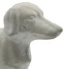 Cement Dachshund Dog Figurine Standing on 4 legs; Weathered Gray; DunaWest