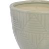 Round Embossed Ceramic Cachepot; Large; Ice Blue; DunaWest