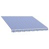 Awning Top Sunshade Canvas Blue & White 118.1"x250"