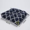 2PCS Set Outdoor Chair Cushions Thickened Seat Cushions with Ties; Patio Chair Pads(Navy Blue Color)