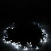 50LED Solar Powered White String Light Xmas Garden Deco