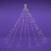 9FT Multi Color 14-Function LED Light Show Cone Christmas Tree; Outdoor Christmas Decorations LED Christmas Cone Trees/RGBY