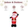 8ft with 4 String Lights Inflatable Garden Santa Claus Decoration