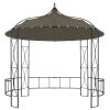 Gazebo 118.1"x114.2" Taupe Round