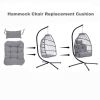 Outdoor Hanging Egg Chair Cushion Hammock Chair Replacement Cushion; Swing Basket Chairs Cushion Pads with Headrest Pillow(Gray Color)