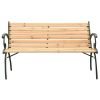 Garden Bench 48.4" Cast Iron and Solid Firwood