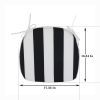 4 PCS Set Outdoor Chair Cushions Seat Cushions with Straps; Patio Chair Pads(Black / White Color)