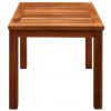Sun Lounger with Table Solid Acacia Wood and Textilene