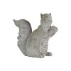Cemented Squirrel Figurine with Hand over Hand; Large; Washed Gray; DunaWest