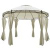 Round Gazebo with Curtains 11' 5'' x 8' 9''