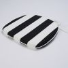 4 PCS Set Outdoor Chair Cushions Seat Cushions with Straps; Patio Chair Pads(Black / White Color)