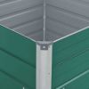 Raised Garden Bed 39.4"x39.4"x17.7" Galvanized Steel Green