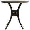 Garden Table Bronze 30.7"x30.7"x28.3" Cast Aluminum