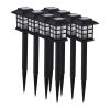 8Pack LED Solar Power Pathway Lights Landscape Garden Cold White Light