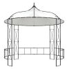 Gazebo 118.1"x114.2" White Round