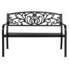 50" Iron Outdoor Courtyard Decoration Park Leisure Bench YF
