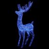 XXL Acrylic Christmas Reindeer 250 LED 70.9" Blue