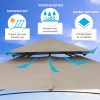 8x5 Outdoor Grill Gazebo 2-Tier Vented BBQ Canopy Steel Frame, Brown