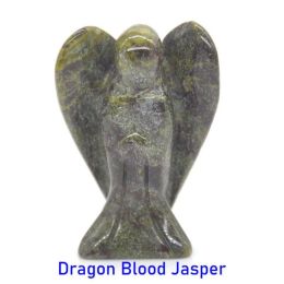 Wholesale Guardian Angel Statue Crystal Ornament (Color: Dragon Blood Jasper)