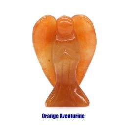 Wholesale Guardian Angel Statue Crystal Ornament (Color: Orange Aventurine)