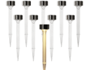 Solar Landscape Lights Transparent Decorative Waterproof, 10 Pack Solar Powered Pathway Lights