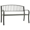Garden Bench 49.2" Steel Gray