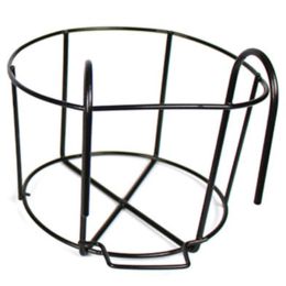 Flower Pot Basket Holder Iron Craft Balcony Garden Plant Planter Home Decor (Color: White)